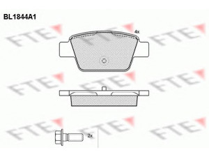 FTE BL1844A1 stabdžių trinkelių rinkinys, diskinis stabdys 
 Techninės priežiūros dalys -> Papildomas remontas
71772225, 77362271, 77362768, 77363518