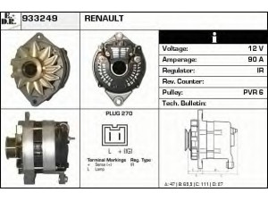 EDR 933249 kintamosios srovės generatorius 
 Elektros įranga -> Kint. sr. generatorius/dalys -> Kintamosios srovės generatorius
542065, 7701499599