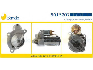 SANDO 6015207.1 starteris 
 Elektros įranga -> Starterio sistema -> Starteris
5802EF, 5802W7, 5802X9, 5802Y0