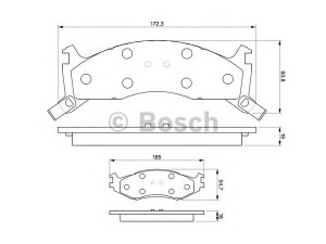 BOSCH 0 986 424 276 stabdžių trinkelių rinkinys, diskinis stabdys 
 Techninės priežiūros dalys -> Papildomas remontas