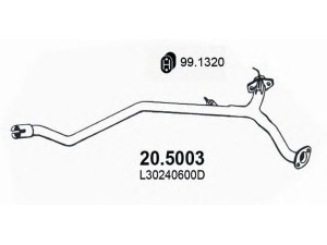 ASSO 20.5003 išleidimo kolektorius 
 Išmetimo sistema -> Išmetimo vamzdžiai
L30240600D