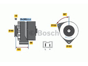 BOSCH 9 120 144 258 kintamosios srovės generatorius 
 Elektros įranga -> Kint. sr. generatorius/dalys -> Kintamosios srovės generatorius