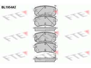 FTE BL1954A2 stabdžių trinkelių rinkinys, diskinis stabdys 
 Techninės priežiūros dalys -> Papildomas remontas
58302-07A10, 58302-0XA00, 5830207A00