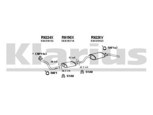 KLARIUS 720536U išmetimo sistema 
 Išmetimo sistema -> Išmetimo sistema, visa