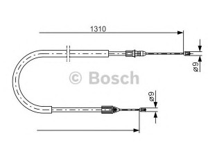 BOSCH 1 987 477 777 trosas, stovėjimo stabdys 
 Stabdžių sistema -> Valdymo svirtys/trosai
60 00 073 540