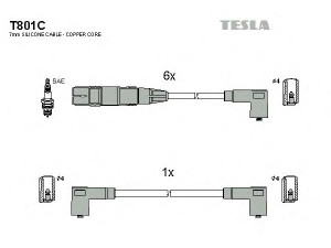 TESLA T801C uždegimo laido komplektas 
 Kibirkšties / kaitinamasis uždegimas -> Uždegimo laidai/jungtys
021905409, 021905409B