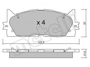 METELLI 22-0882-0 stabdžių trinkelių rinkinys, diskinis stabdys 
 Techninės priežiūros dalys -> Papildomas remontas
04465-06070, 04465-06080, 04465-06090