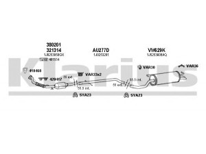 KLARIUS 930978U išmetimo sistema 
 Išmetimo sistema -> Išmetimo sistema, visa