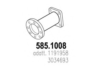 ASSO 585.1008 išleidimo kolektorius 
 Išmetimo sistema -> Išmetimo vamzdžiai
1191958, 3034693