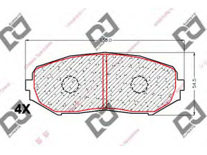 DJ PARTS BP1861 stabdžių trinkelių rinkinys, diskinis stabdys 
 Techninės priežiūros dalys -> Papildomas remontas
55200-65J00, 55200-65J01, 55200-65J10