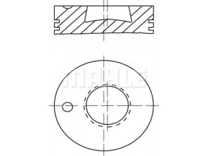 MAHLE ORIGINAL 003 92 10 stūmoklis 
 Variklis -> Cilindrai/stūmokliai