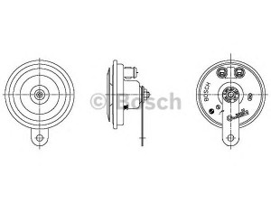 BOSCH 0 320 043 805 garsinis signalas; garsinis signalas