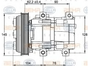 HELLA 8FK 351 113-361 kompresorius, oro kondicionierius 
 Oro kondicionavimas -> Kompresorius/dalys
1 037 918, 1 052 347, 1 108 744