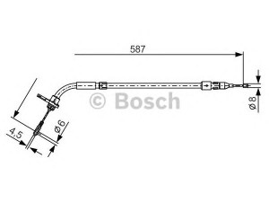 BOSCH 1 987 477 224 trosas, stovėjimo stabdys 
 Stabdžių sistema -> Valdymo svirtys/trosai
169 420 11 85, A 169 420 11 85