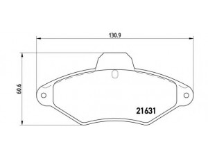 BREMBO P 61 052 stabdžių trinkelių rinkinys, diskinis stabdys 
 Techninės priežiūros dalys -> Papildomas remontas
425114, 425156, 425291, 95667785