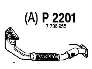 FENNO P2201 išleidimo kolektorius 
 Išmetimo sistema -> Išmetimo vamzdžiai
BM70010, 7736955