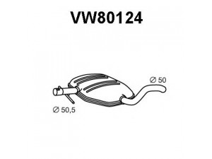 VENEPORTE VW80124 vidurinis duslintuvas 
 Išmetimo sistema -> Duslintuvas
1H0253109C, 1H0253109J, 1H0253409C