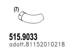 ASSO 515.9033 išleidimo kolektorius 
 Išmetimo sistema -> Išmetimo vamzdžiai
81152010218