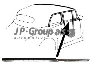 JP GROUP 8186000680 tarpiklis, šoninis langas 
 Kėbulas -> Keleivių kabina -> Durų langas/šoninis langas
151837476D, 151847476