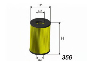 MISFAT L125 alyvos filtras 
 Techninės priežiūros dalys -> Techninės priežiūros intervalai
03P115466, 03P115562