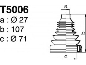 DEPA T5006 gofruotoji membrana, kardaninis velenas 
 Ratų pavara -> Gofruotoji membrana
31607545107, 46308265, 46308724