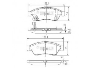 NIPPARTS J3608024 stabdžių trinkelių rinkinys, diskinis stabdys 
 Techninės priežiūros dalys -> Papildomas remontas
55810-54G30, 55810-54G40, 55810-54G50