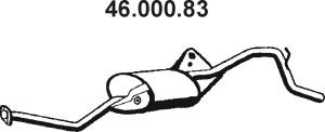 EBERSPÄCHER 46.000.83 galinis duslintuvas 
 Išmetimo sistema -> Duslintuvas
14300-M83F10