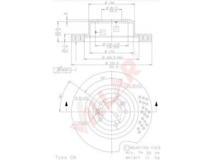 VILLAR 628.1943 stabdžių diskas 
 Stabdžių sistema -> Diskinis stabdys -> Stabdžių diskas
51833005