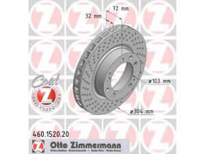 ZIMMERMANN 460.1520.20 stabdžių diskas 
 Stabdžių sistema -> Diskinis stabdys -> Stabdžių diskas
993 351 043 01