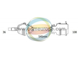 ODM-MULTIPARTS 18-211030 kardaninis velenas 
 Ratų pavara -> Kardaninis velenas
1J0407271CH, 1J0407271CT, 1J0407451CX