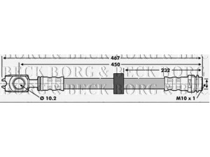 BORG & BECK BBH6631 stabdžių žarnelė 
 Stabdžių sistema -> Stabdžių žarnelės
1J0611701, 1J0611701L, 1J0 611 701