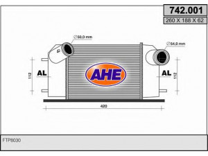AHE 742.001 tarpinis suslėgto oro aušintuvas, kompresorius
FTP8030