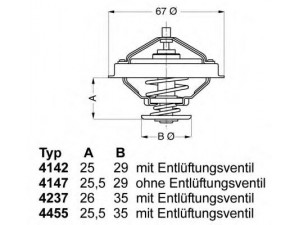 WAHLER 4455.80D termostatas, aušinimo skystis 
 Aušinimo sistema -> Termostatas/tarpiklis -> Thermostat
022 121 113, 955.106.113.00, 022 121 113