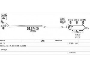 MTS C070238001176 išmetimo sistema 
 Išmetimo sistema -> Išmetimo sistema, visa