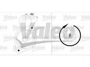 VALEO 455568 starteris 
 Elektros įranga -> Starterio sistema -> Starteris
M2T23081, M2T25772, M3T27681, M3T27685