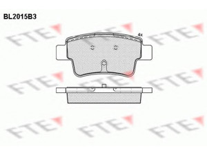 FTE BL2015B3 stabdžių trinkelių rinkinys, diskinis stabdys 
 Techninės priežiūros dalys -> Papildomas remontas
50902169, 71770022, 71773144, 77363959