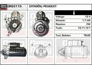 DELCO REMY DRS3115 starteris 
 Elektros įranga -> Starterio sistema -> Starteris
M0T80082, M1T58172, M1T80081, M1T90281