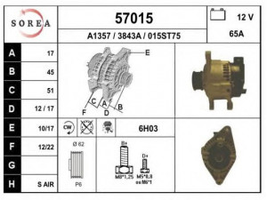 EAI 57015 kintamosios srovės generatorius 
 Elektros įranga -> Kint. sr. generatorius/dalys -> Kintamosios srovės generatorius