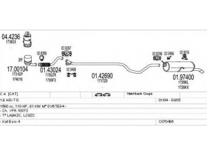 MTS C070486010247 išmetimo sistema 
 Išmetimo sistema -> Išmetimo sistema, visa