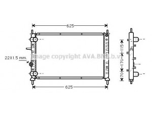 AVA QUALITY COOLING FT2188 radiatorius, variklio aušinimas 
 Aušinimo sistema -> Radiatorius/alyvos aušintuvas -> Radiatorius/dalys
46462526, 46480707, 46518233, 71751280