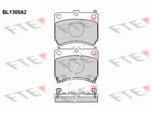 FTE BL1300A2 stabdžių trinkelių rinkinys, diskinis stabdys 
 Techninės priežiūros dalys -> Papildomas remontas
B5Y8-33-23Z, D001-33-28Z, D012-33-28Z