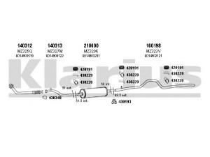 KLARIUS 600286E išmetimo sistema