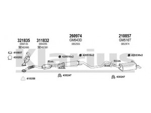 KLARIUS 391412E išmetimo sistema 
 Išmetimo sistema -> Išmetimo sistema, visa
