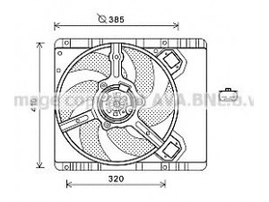 AVA QUALITY COOLING FT7577 ventiliatorius, radiatoriaus 
 Aušinimo sistema -> Oro aušinimas
46430708, 46537247