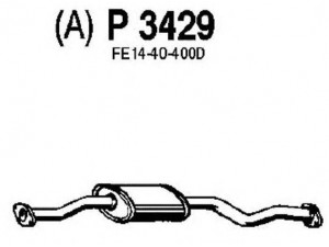 FENNO P3429 vidurinis duslintuvas 
 Išmetimo sistema -> Duslintuvas
FE14-40-400A, FE14-40-400C, FE14-40-400D