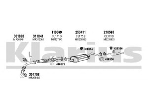 KLARIUS 210215E išmetimo sistema 
 Išmetimo sistema -> Išmetimo sistema, visa