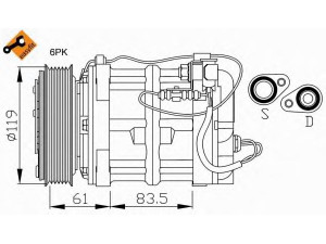 NRF 32108G kompresorius, oro kondicionierius 
 Oro kondicionavimas -> Kompresorius/dalys
3545088, 6849647, 8601533, 8601632