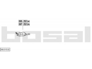 BOSAL 066.015.02 išmetimo sistema 
 Išmetimo sistema -> Išmetimo sistema, visa