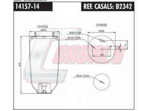 CASALS B2342 dėklas, pneumatinė pakaba