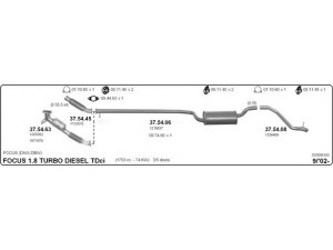 IMASAF 525000183 išmetimo sistema 
 Išmetimo sistema -> Išmetimo sistema, visa